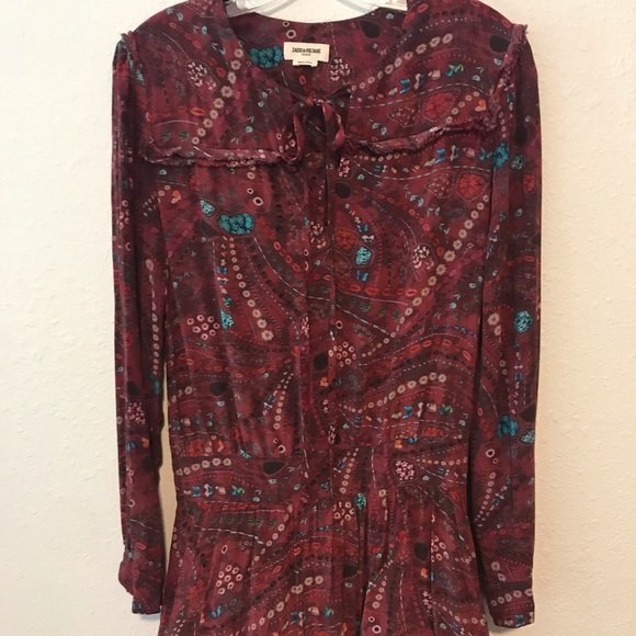 ZADIG & VOLTAIRE Psyche Remus Red Dress EUC - Picture 9 of 16